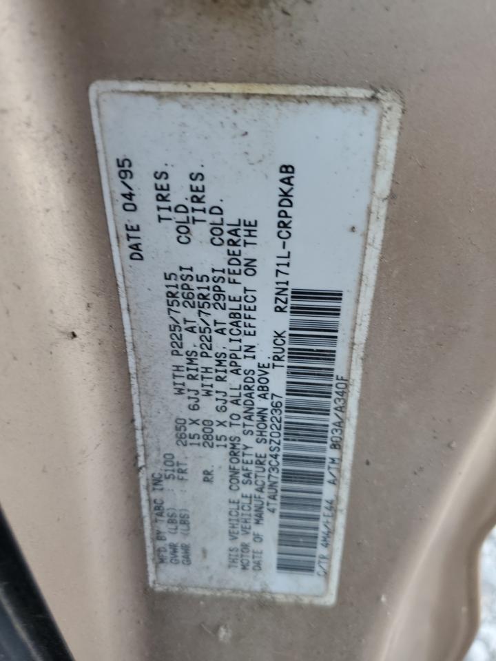 1995 Toyota Tacoma Xtracab VIN: 4TAUN73C4SZ022367 Lot: 63291264