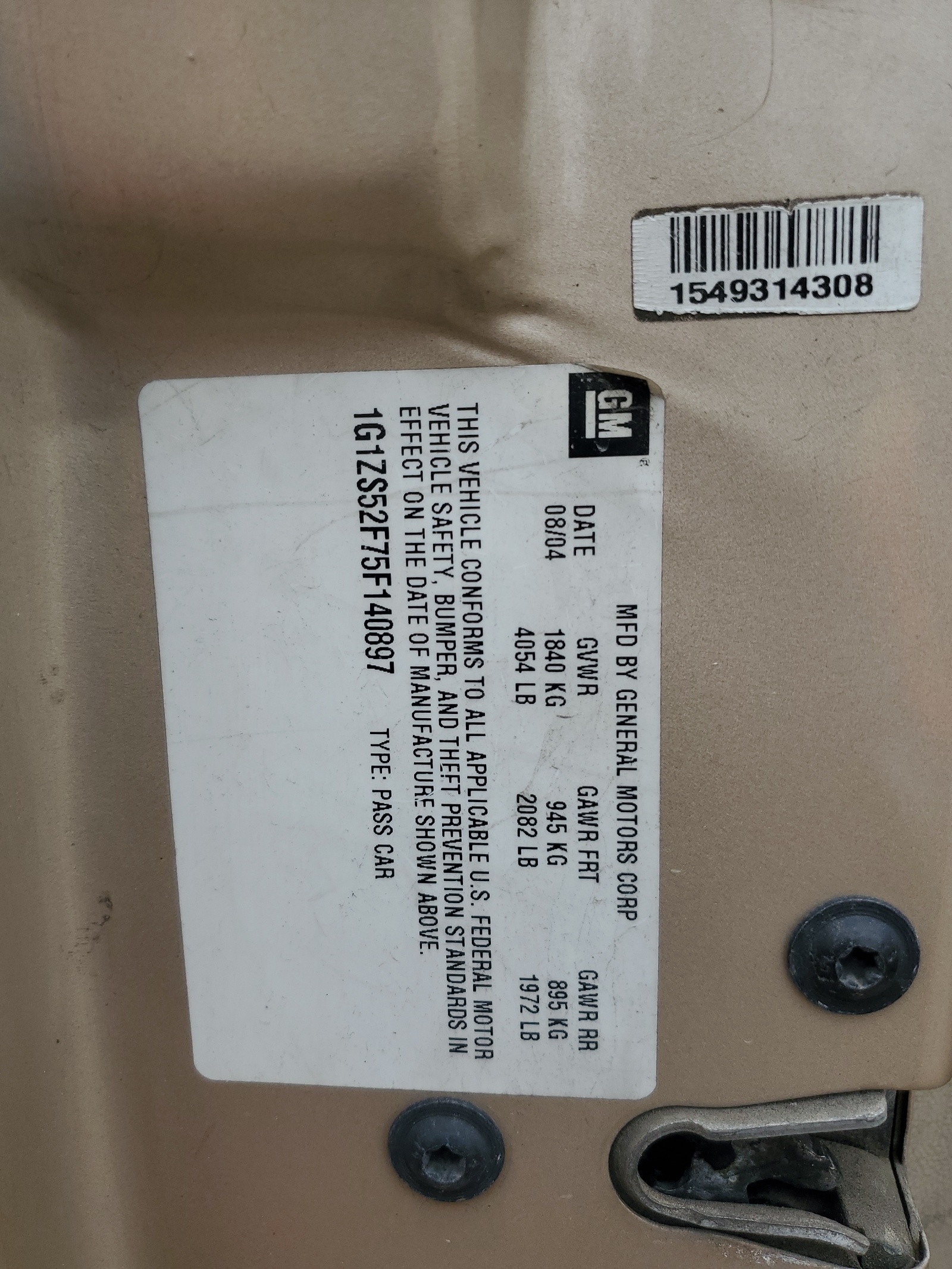 1G1ZS52F75F140897 2005 Chevrolet Malibu