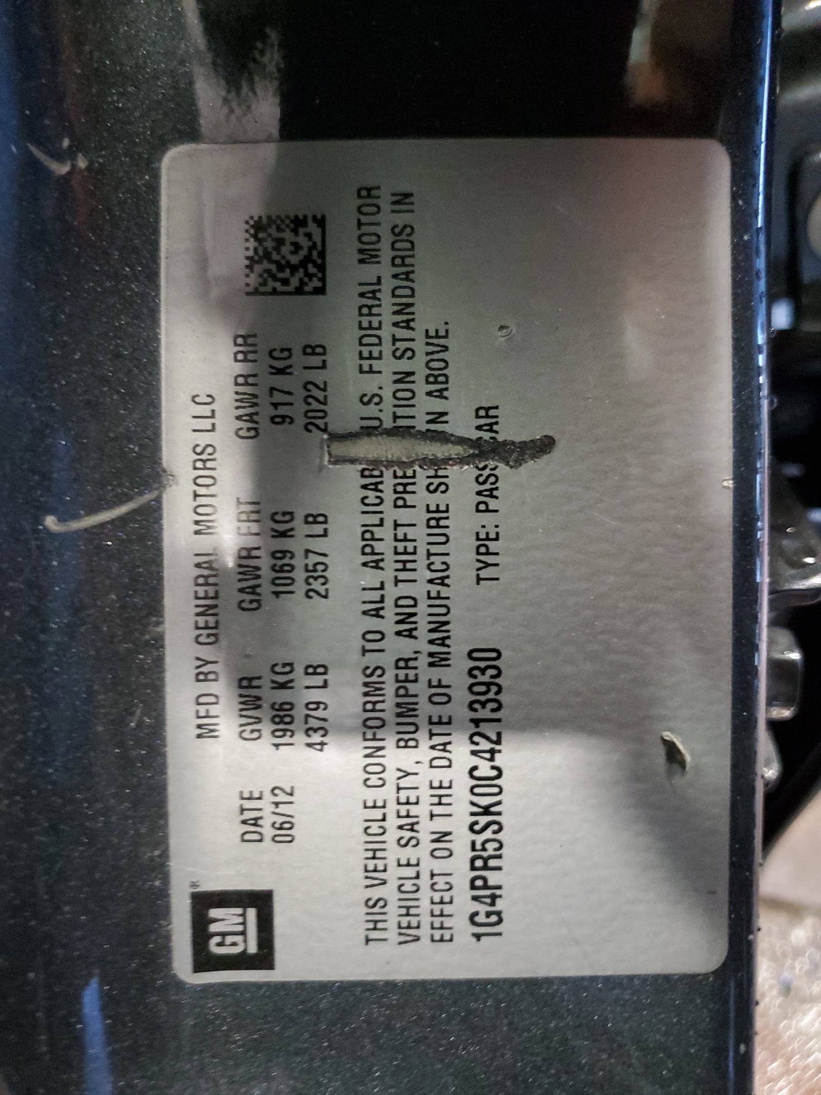 1G4PR5SK0C4213930 2012 Buick Verano Convenience