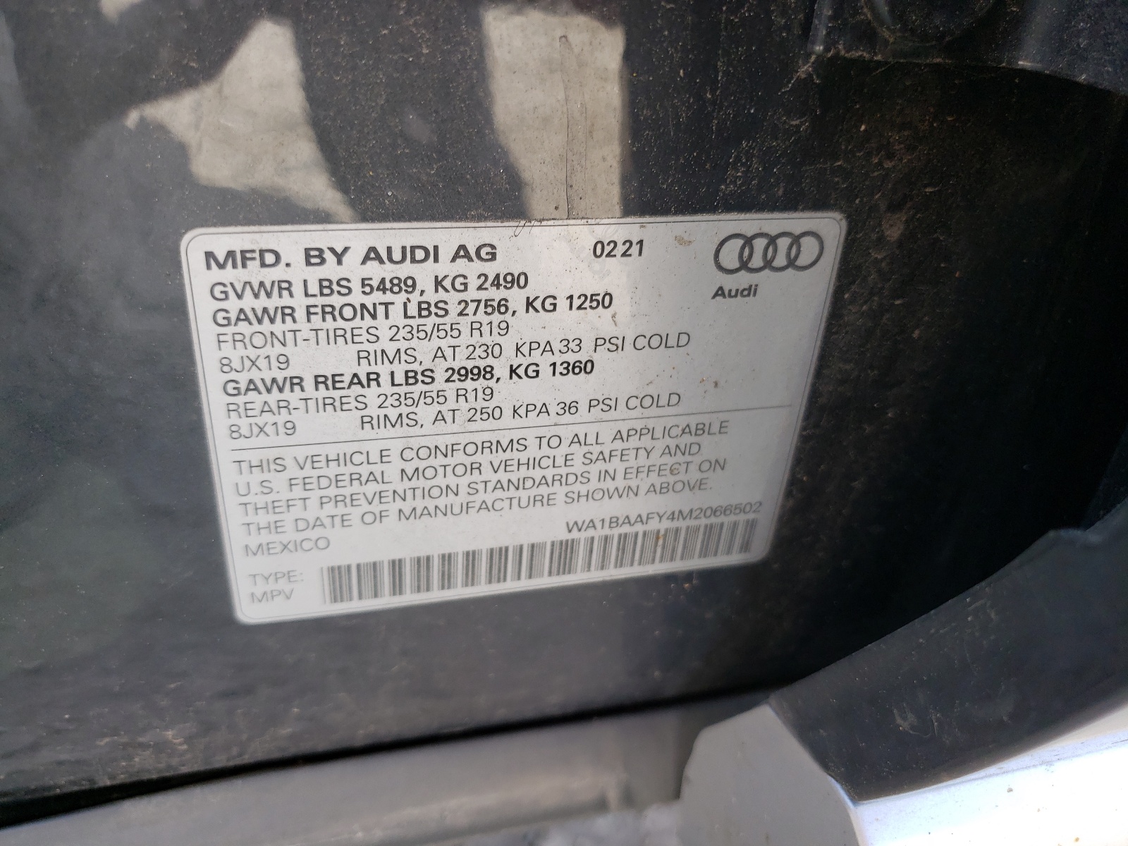 WA1BAAFY4M2066502 2021 Audi Q5 Premium Plus