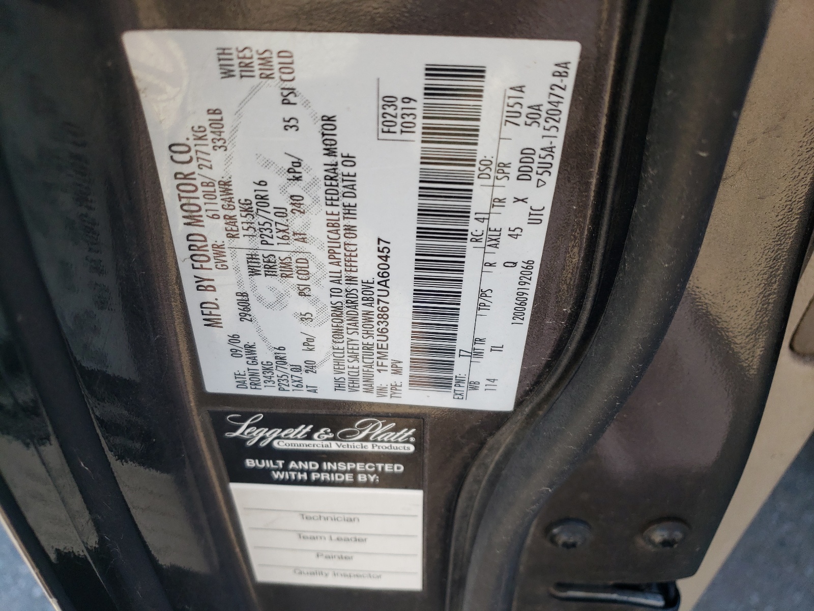 1FMEU63867UA60457 2007 Ford Explorer Xlt