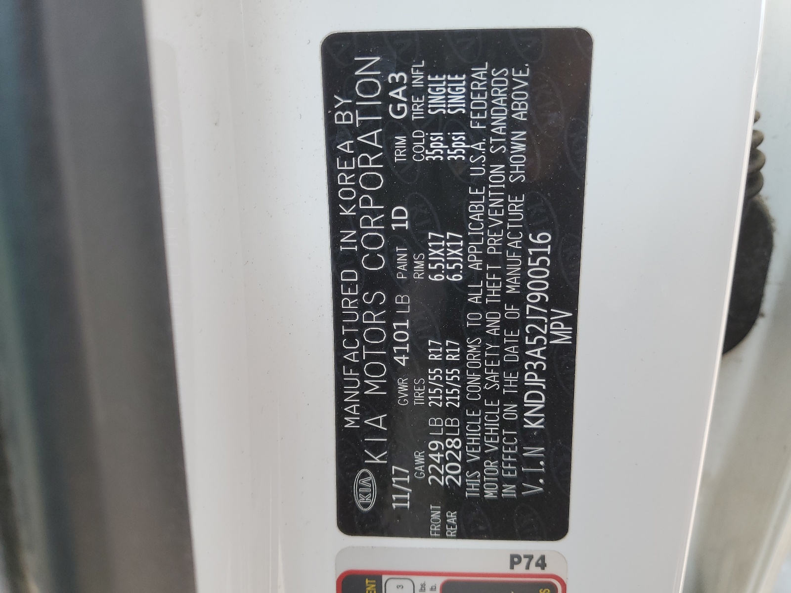 KNDJP3A52J7900516 2018 Kia Soul +