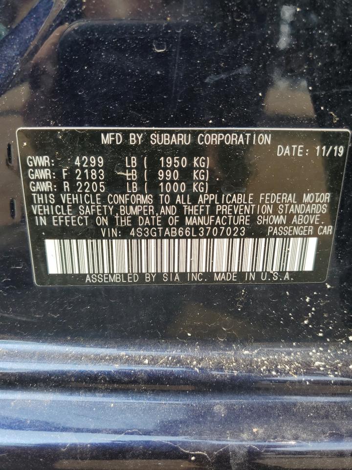 2020 Subaru Impreza VIN: 4S3GTAB66L3707023 Lot: 64117074