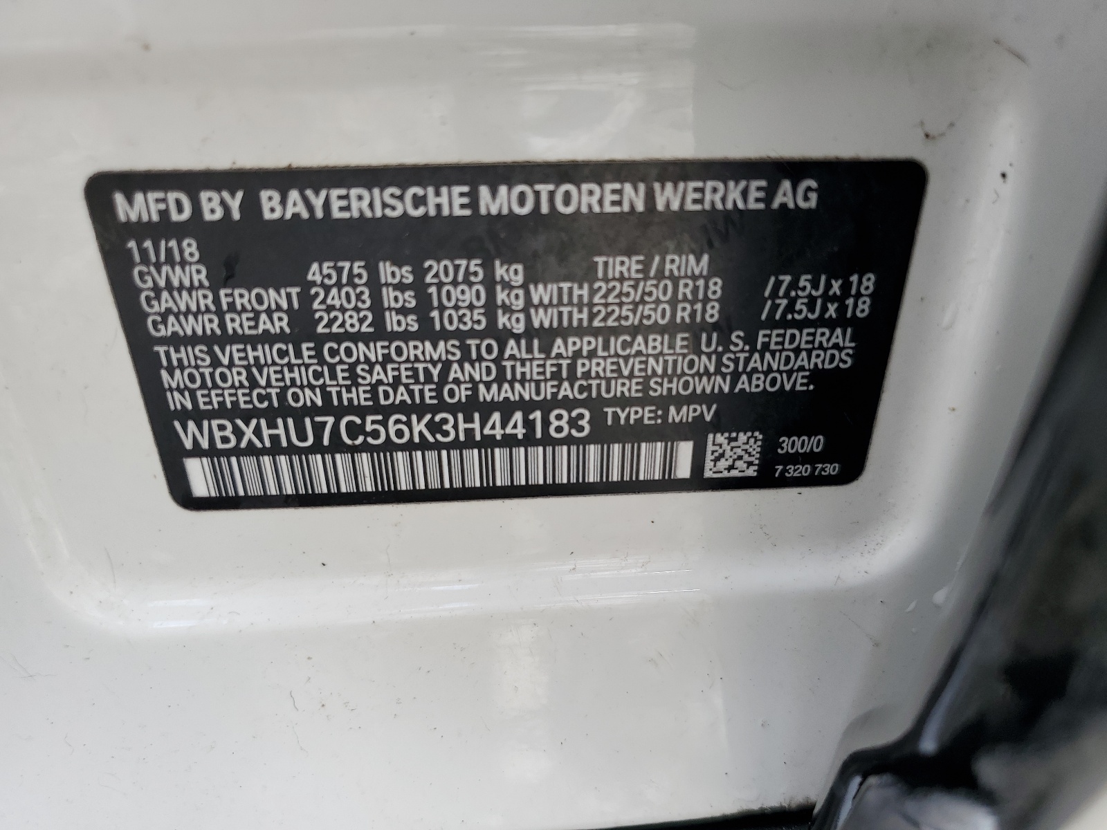 WBXHU7C56K3H44183 2019 BMW X1 Sdrive28I