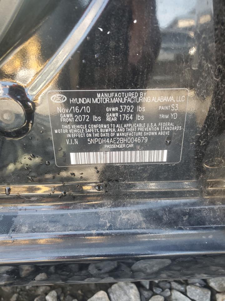 2011 Hyundai Elantra Gls VIN: 5NPDH4AE2BH004679 Lot: 65445184