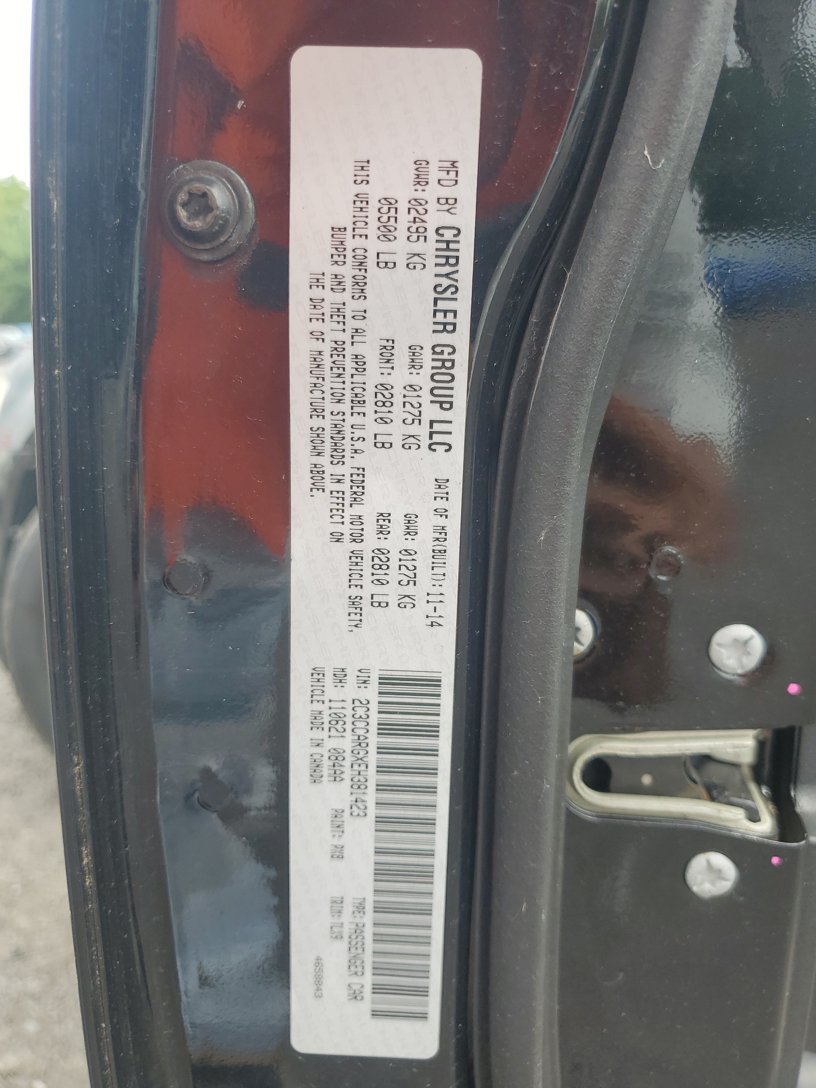 2C3CCARGXEH381423 2014 Chrysler 300