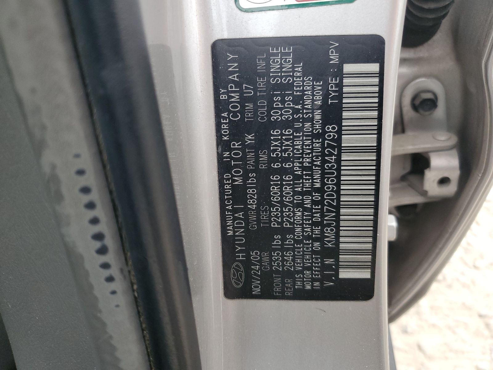 KM8JN72D96U342798 2006 Hyundai Tucson Gls