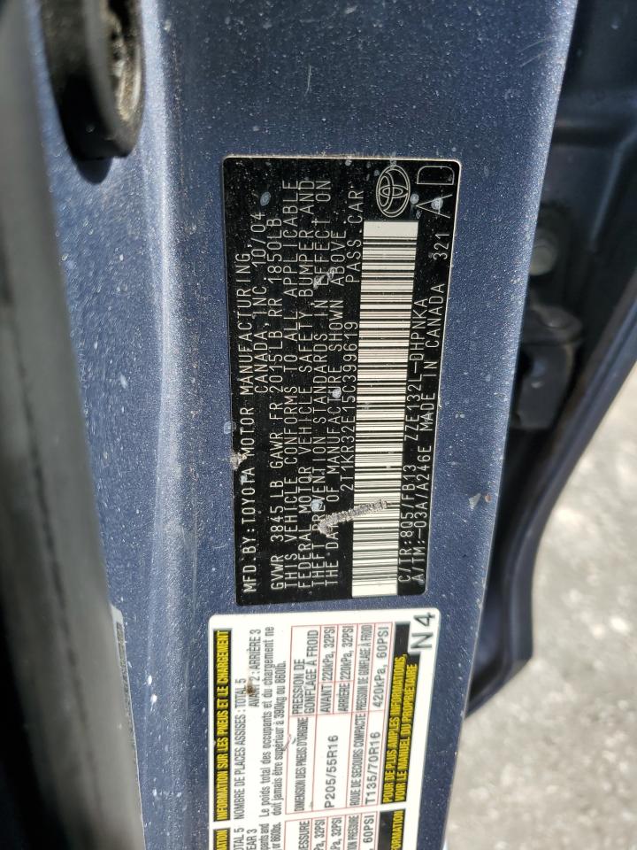 2005 Toyota Corolla Matrix Xr VIN: 2T1KR32E15C399619 Lot: 65141044