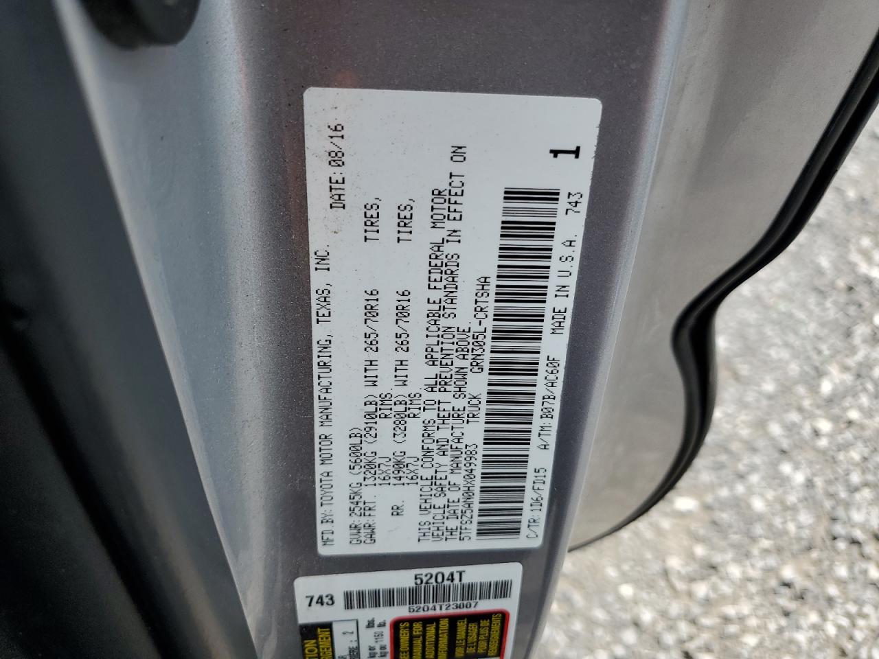 2017 Toyota Tacoma Access Cab VIN: 5TFSZ5AN0HX049983 Lot: 63897944