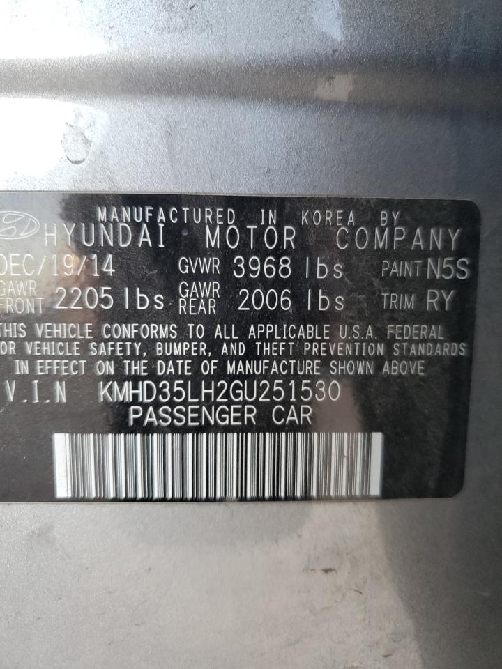 KMHD35LH2GU251530 2016 HYUNDAI ELANTRA - Image 12