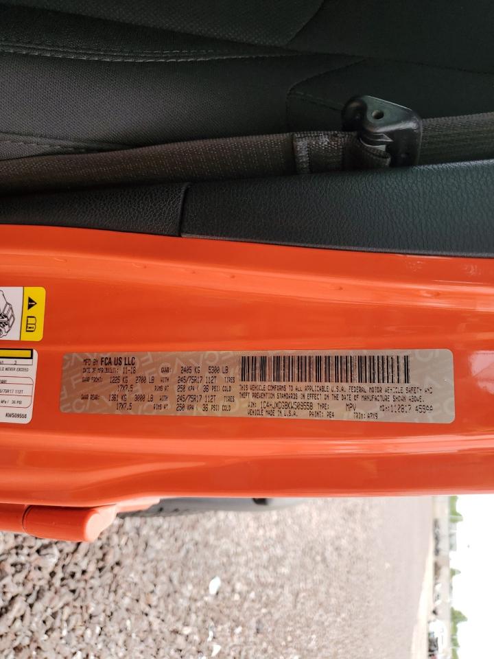 2019 Jeep Wrangler Unlimited Sport VIN: 1C4HJXDG8KW509558 Lot: 62957564