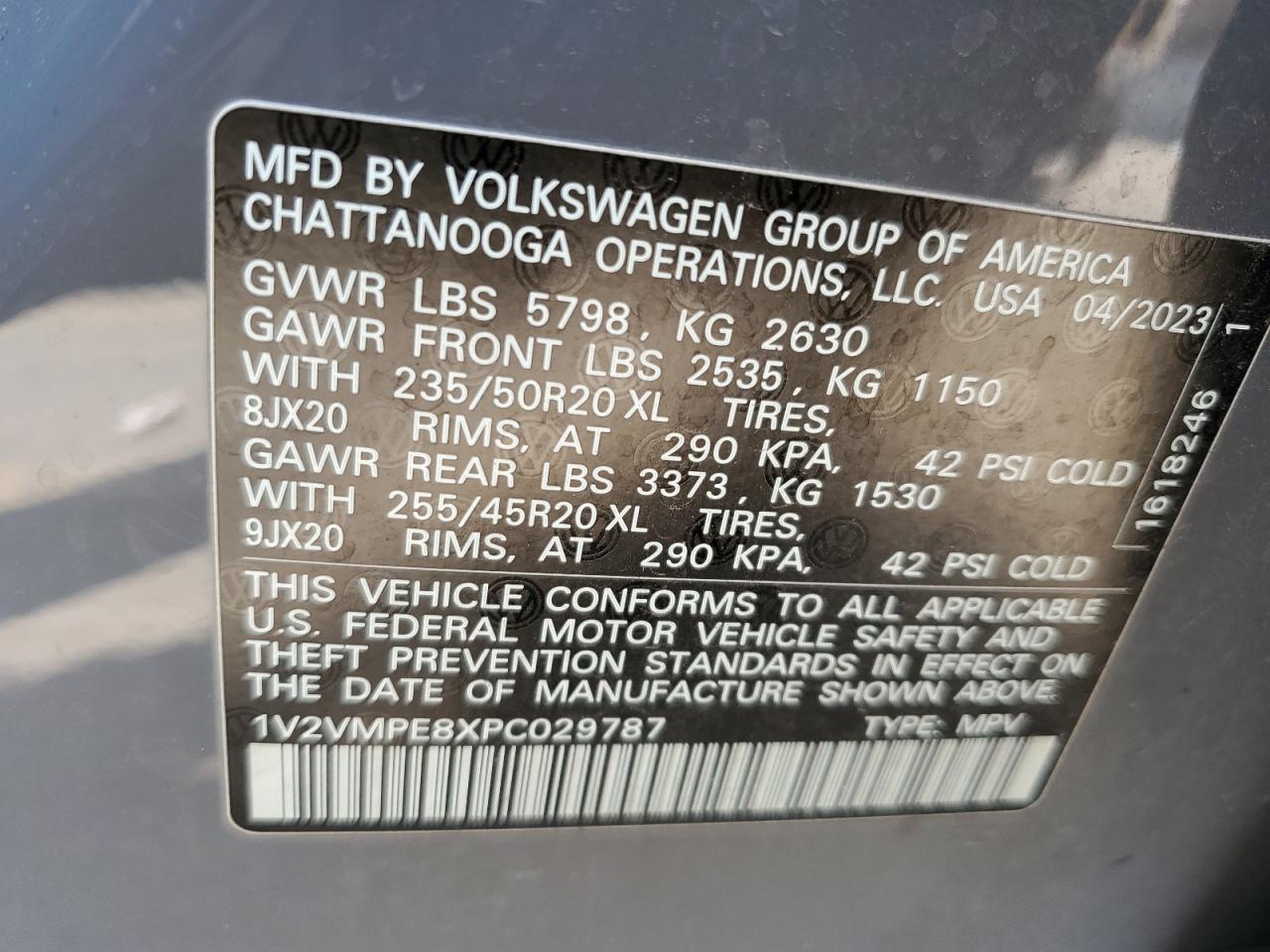 2023 Volkswagen Id.4 Pro S VIN: 1V2VMPE8XPC029787 Lot: 62899124