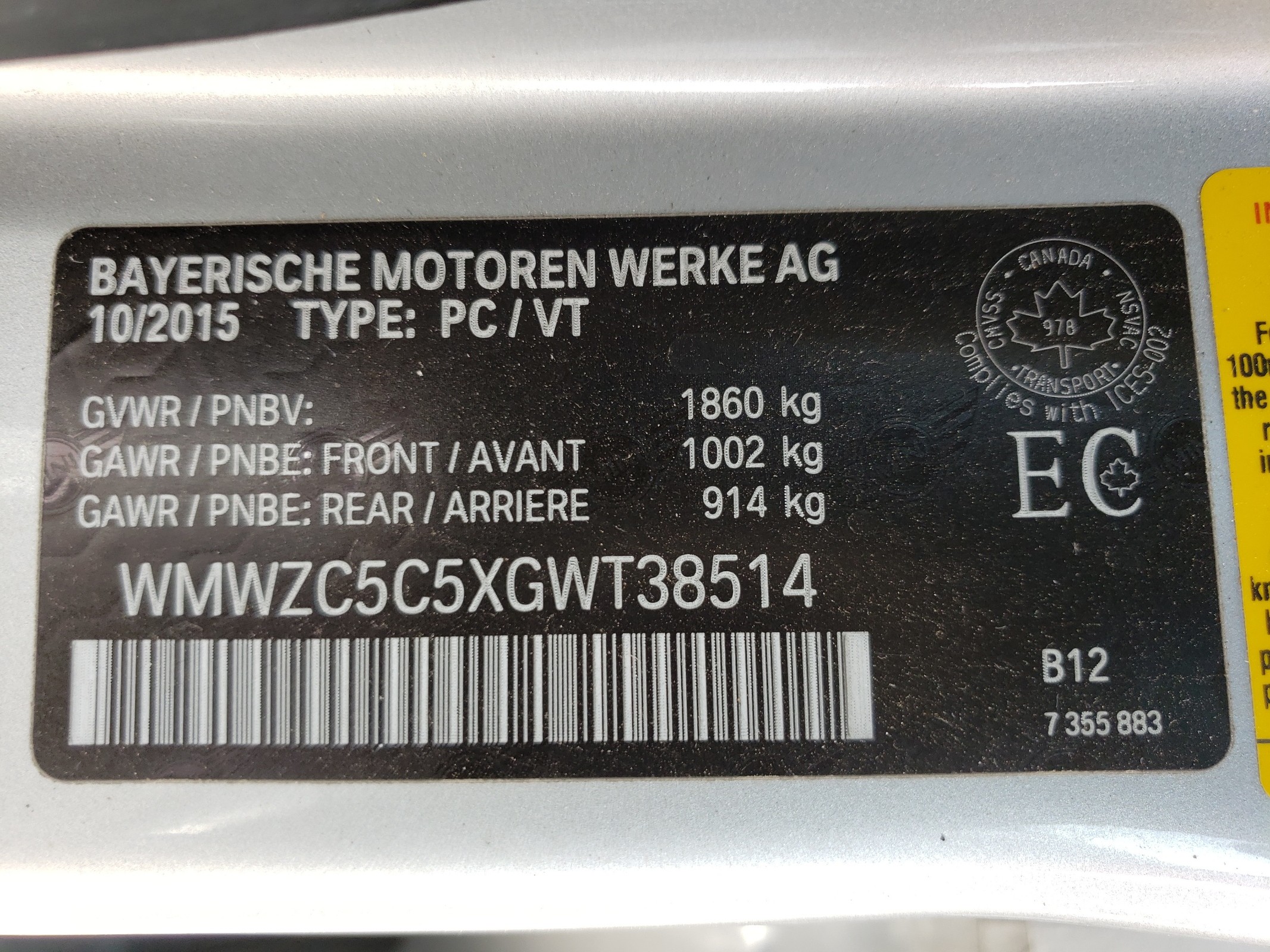 WMWZC5C5XGWT38514 2016 Mini Cooper S Countryman