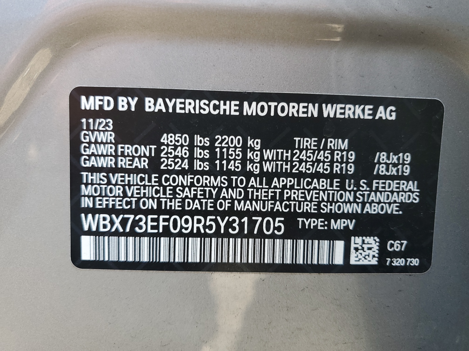 WBX73EF09R5Y31705 2024 BMW X1 xDrive28I