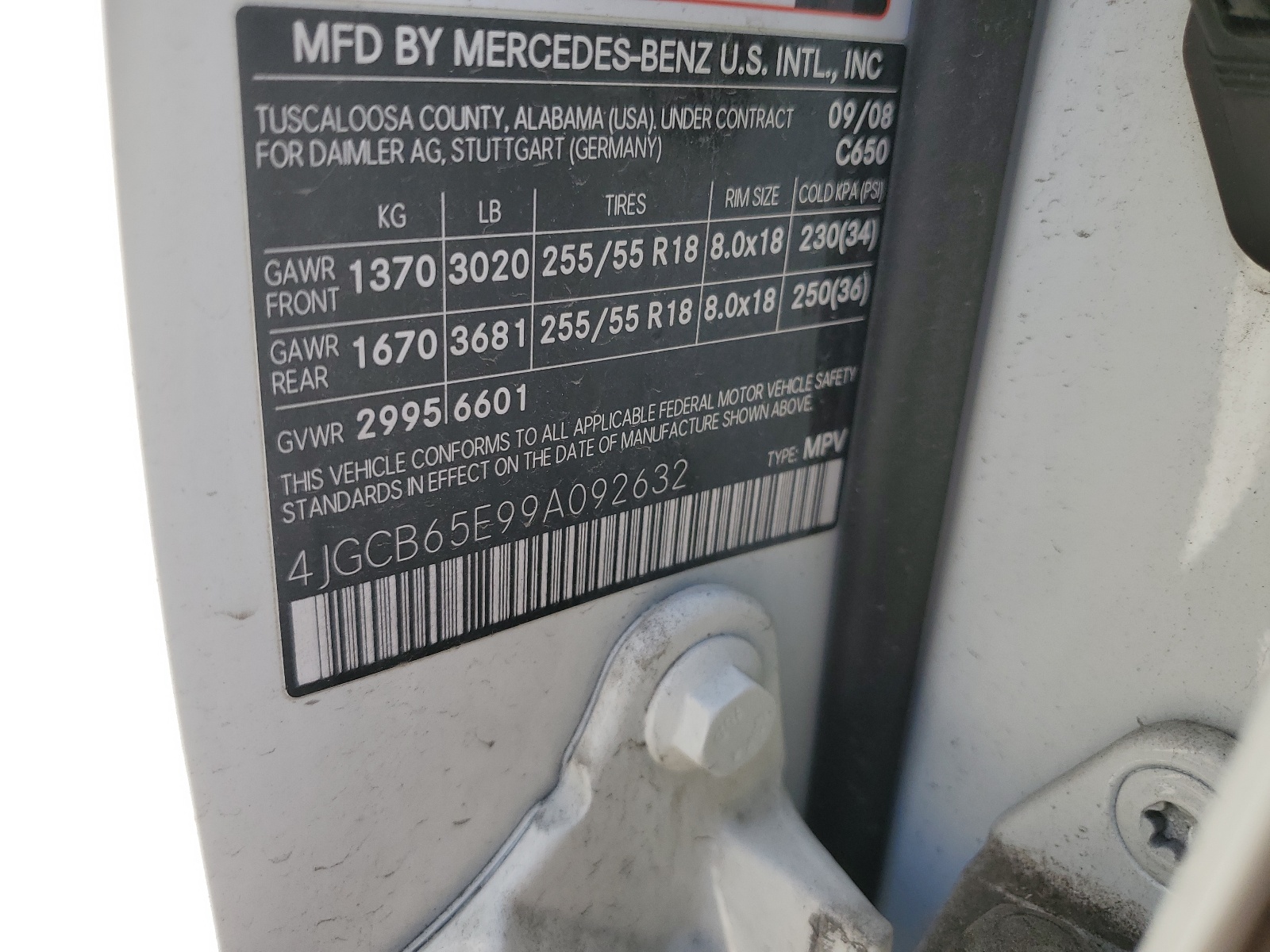 4JGCB65E99A092632 2009 Mercedes-Benz R 350 4Matic