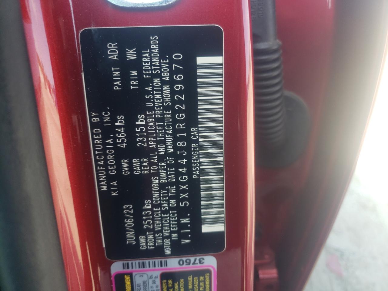 2024 Kia K5 Gt VIN: 5XXG44J81RG229670 Lot: 61831724