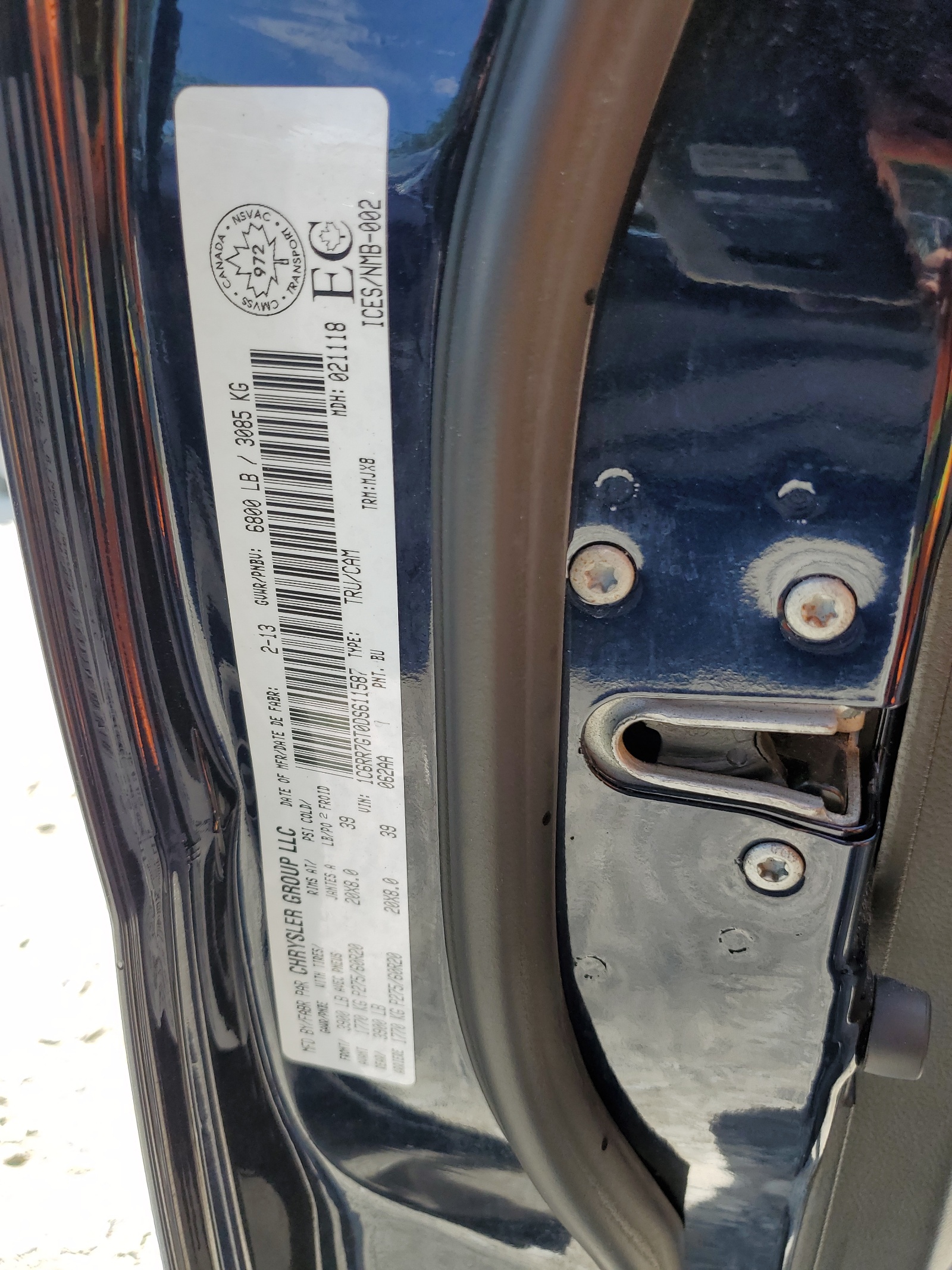 1C6RR7GT0DS611587 2013 Ram 1500 Slt