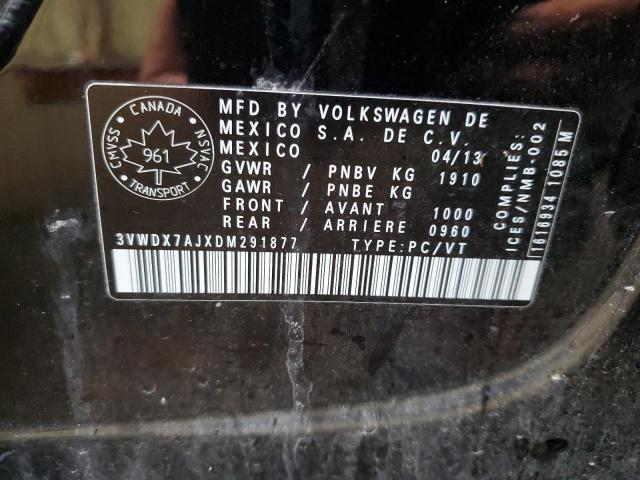 2013 VOLKSWAGEN JETTA SE 3VWDX7AJXDM291877  62433664