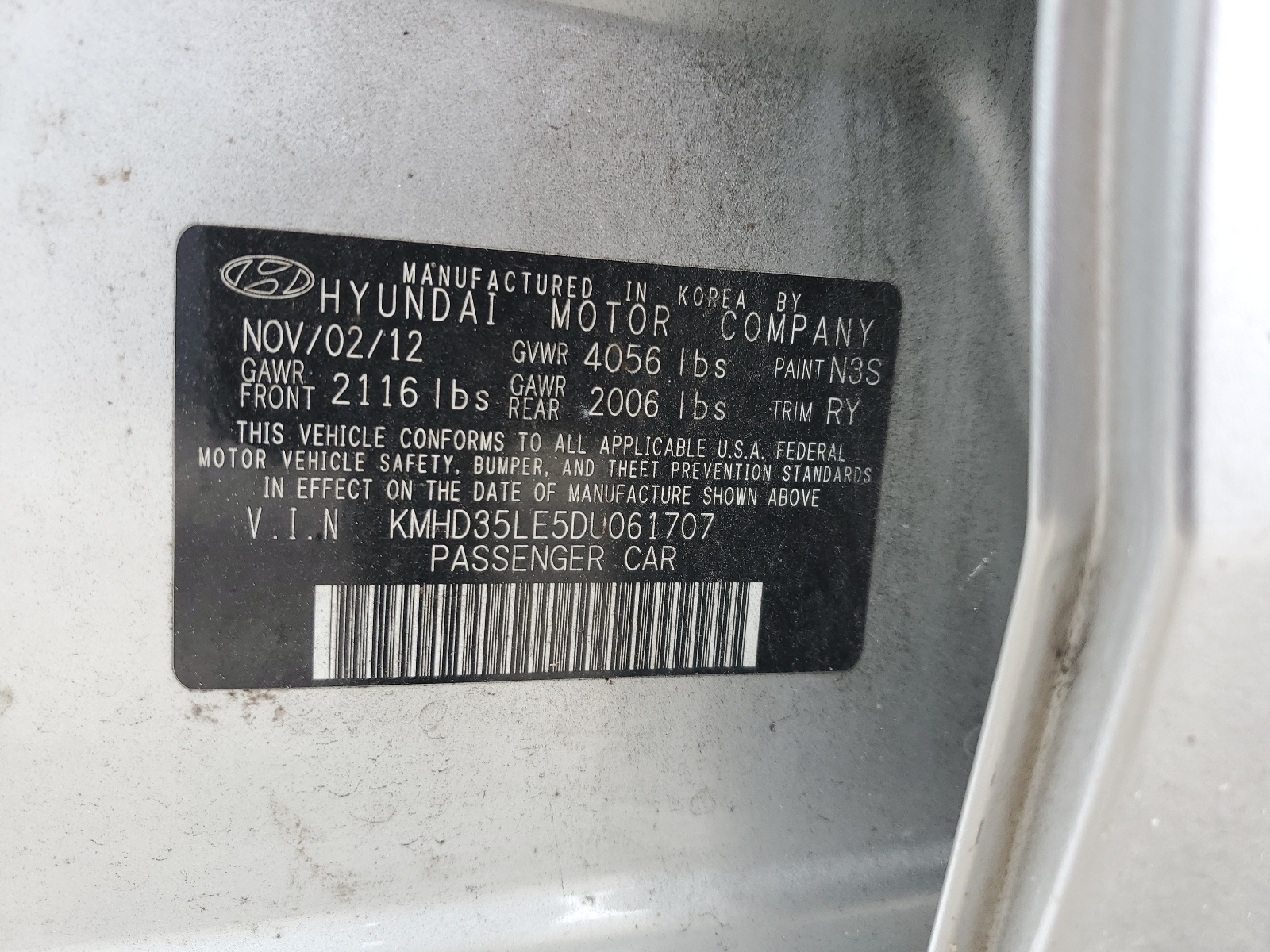 KMHD35LE5DU061707 2013 Hyundai Elantra Gt