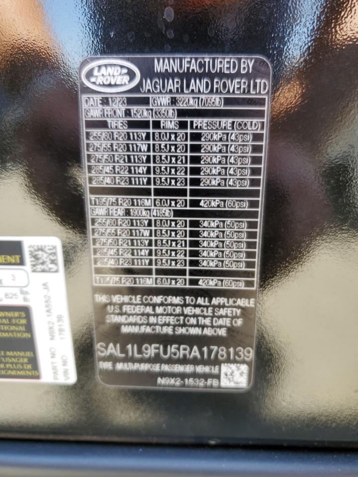 2024 Land Rover Range Rover Sport Dynamic Se VIN: SAL1L9FU5RA178139 Lot: 62663344