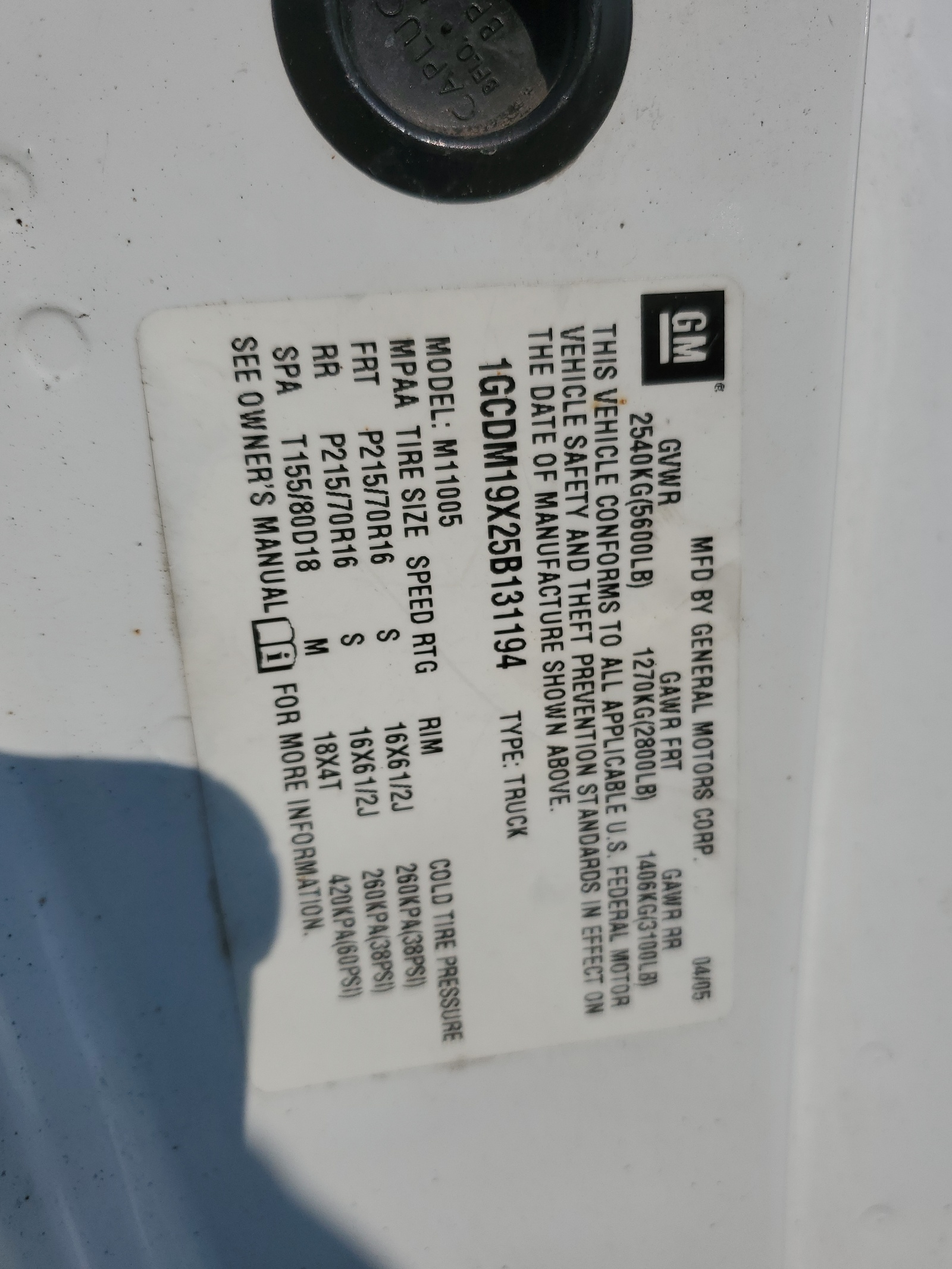 1GCDM19X25B131194 2005 Chevrolet Astro