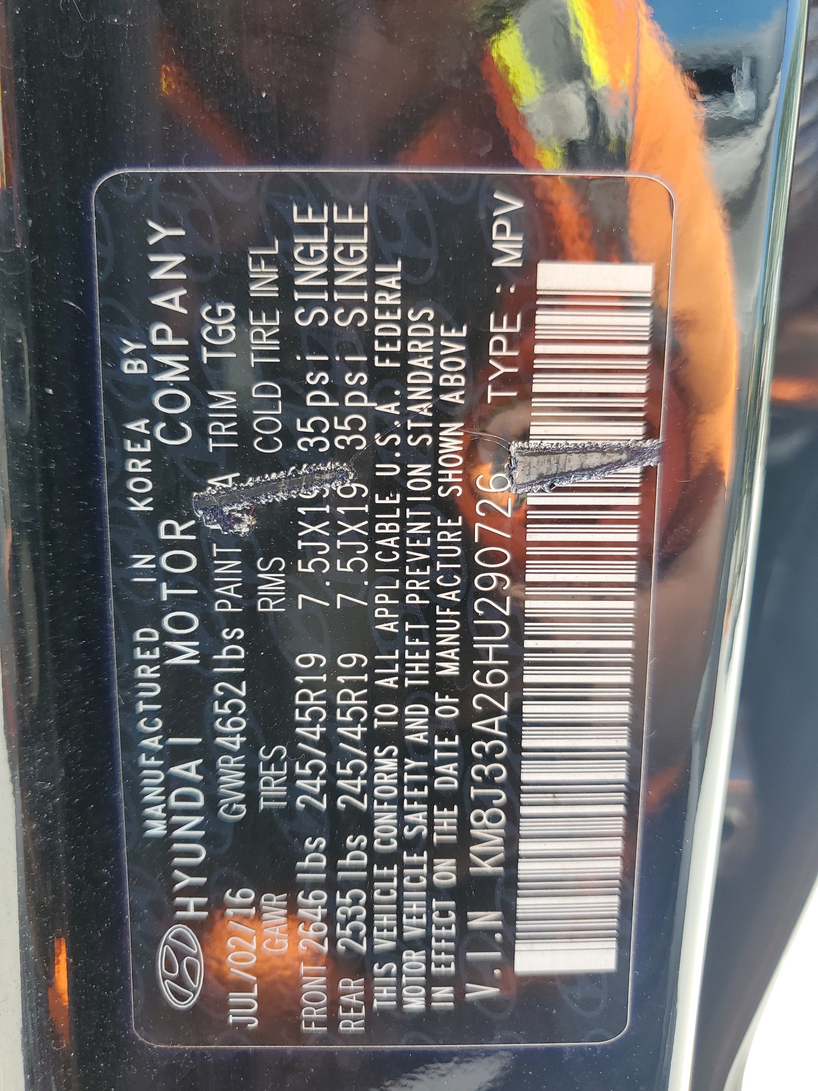 KM8J33A26HU290726 2017 Hyundai Tucson Limited