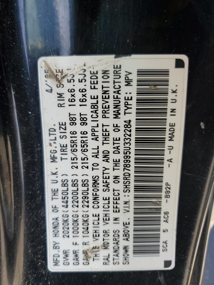 2005 Honda Cr-V Se VIN: SHSRD78995U332284 Lot: 60028964