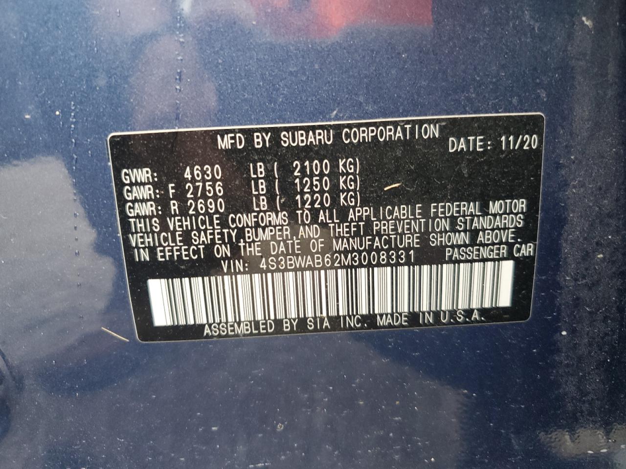 2021 Subaru Legacy - Image 12