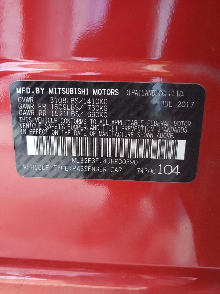 ML32F3FJ4JHF00390 2018 Mitsubishi Mirage G4 Es