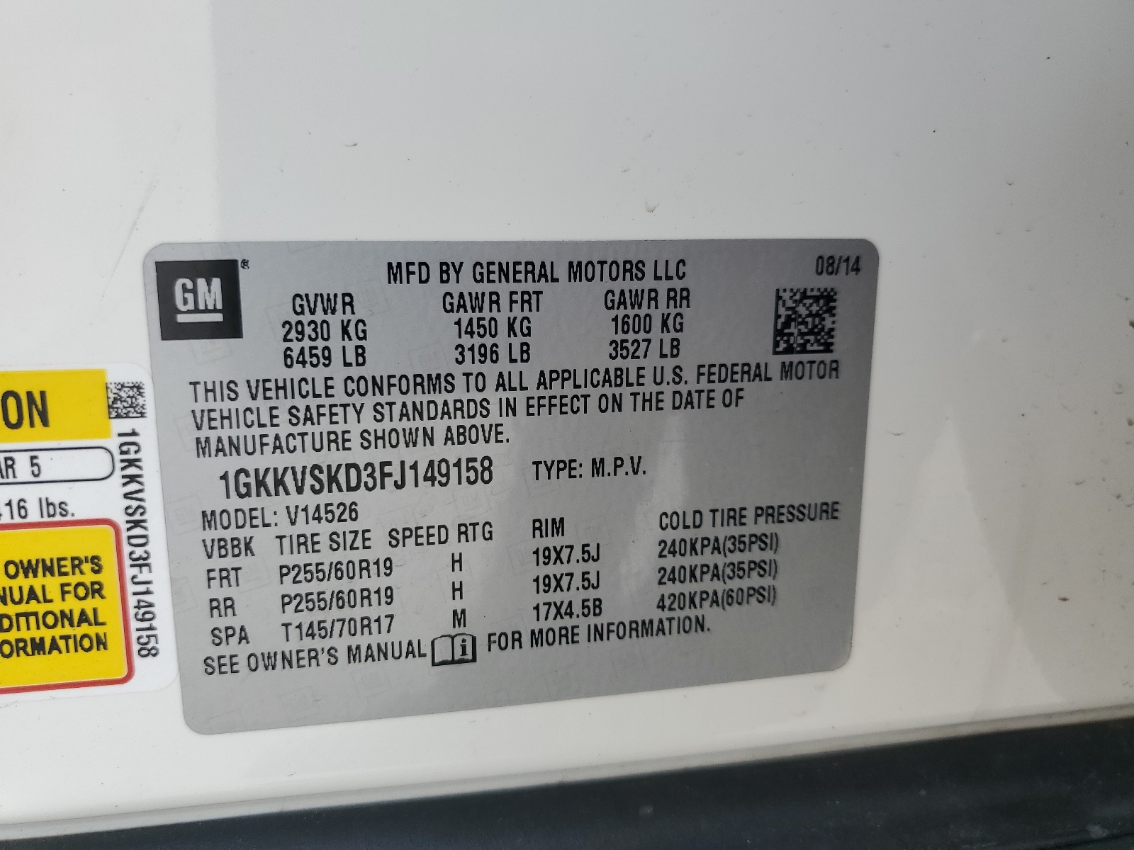 1GKKVSKD3FJ149158 2015 GMC Acadia Slt-2