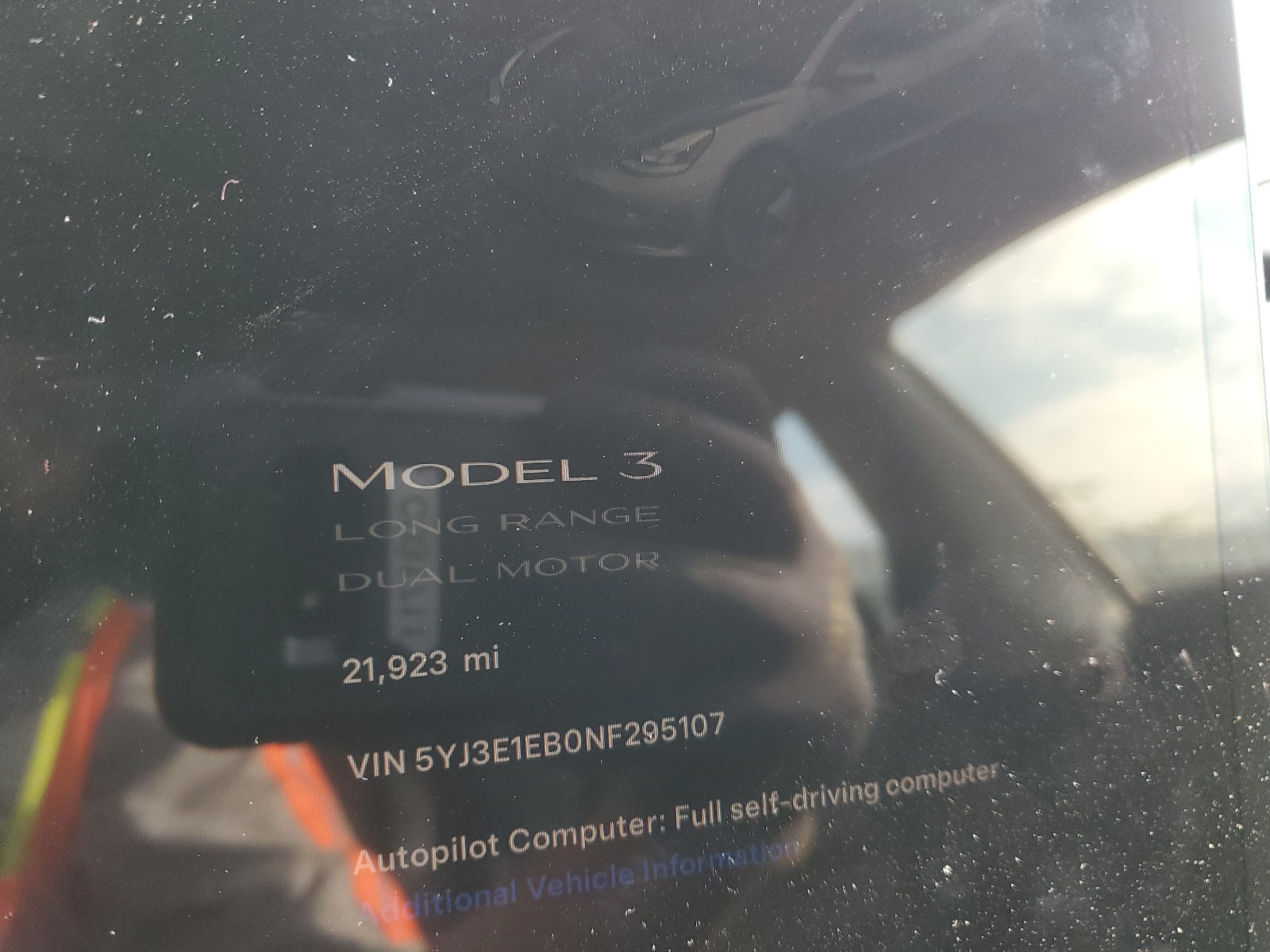 5YJ3E1EB0NF295107 2022 Tesla Model 3