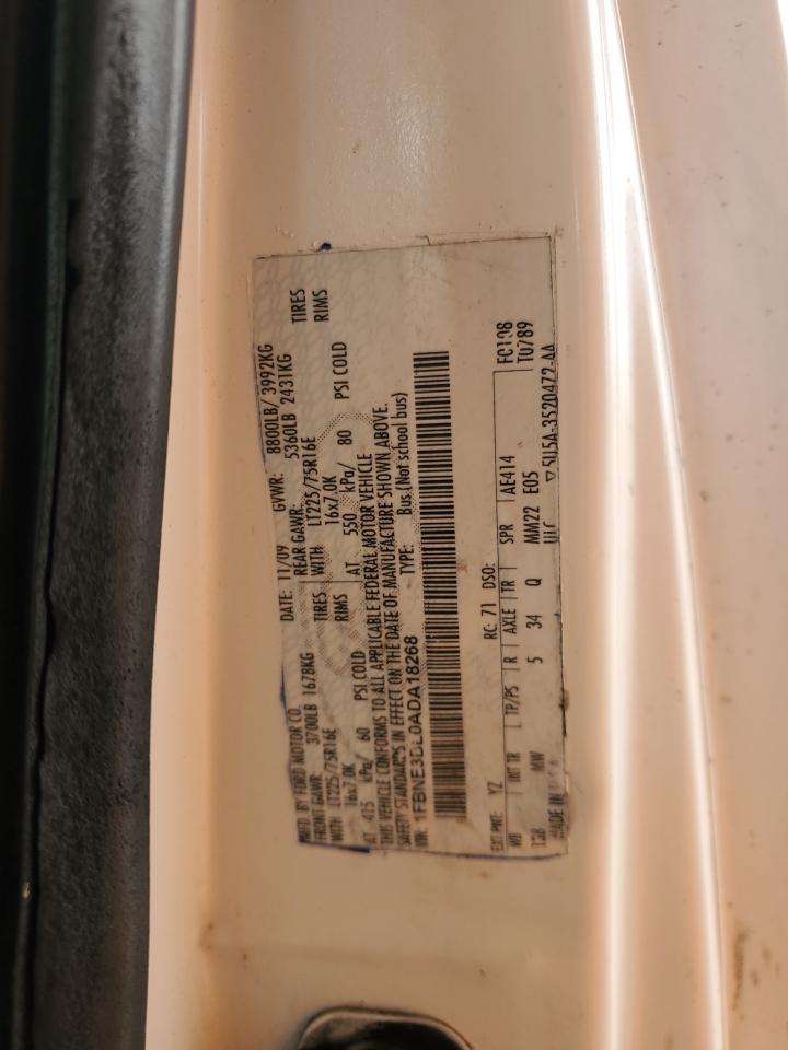 2010 Ford Econoline E350 Super Duty Wagon VIN: 1FBNE3BL0ADA18268 Lot: 57328034