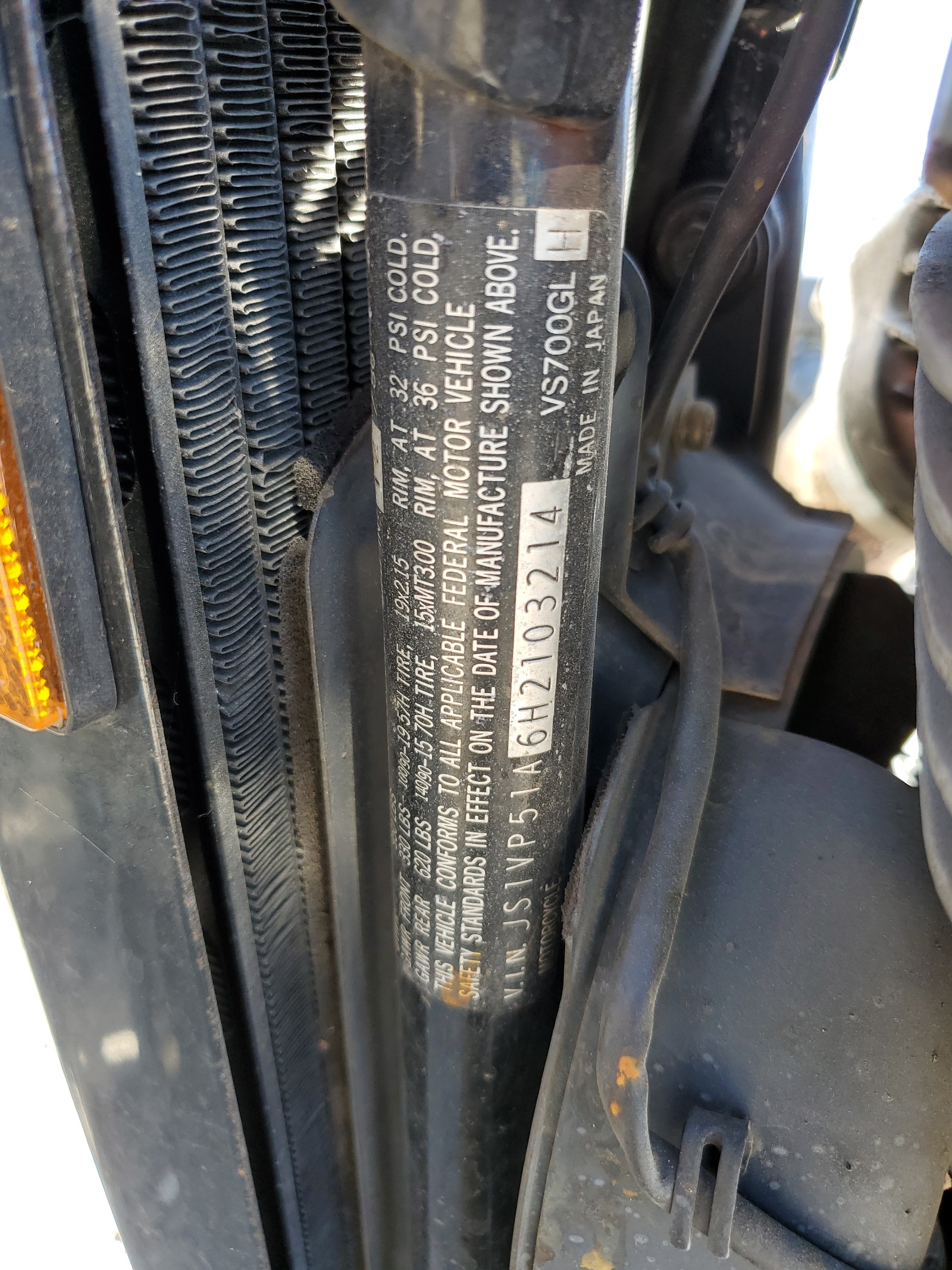 JS1VP51A6H2103214 1987 Suzuki Vs700