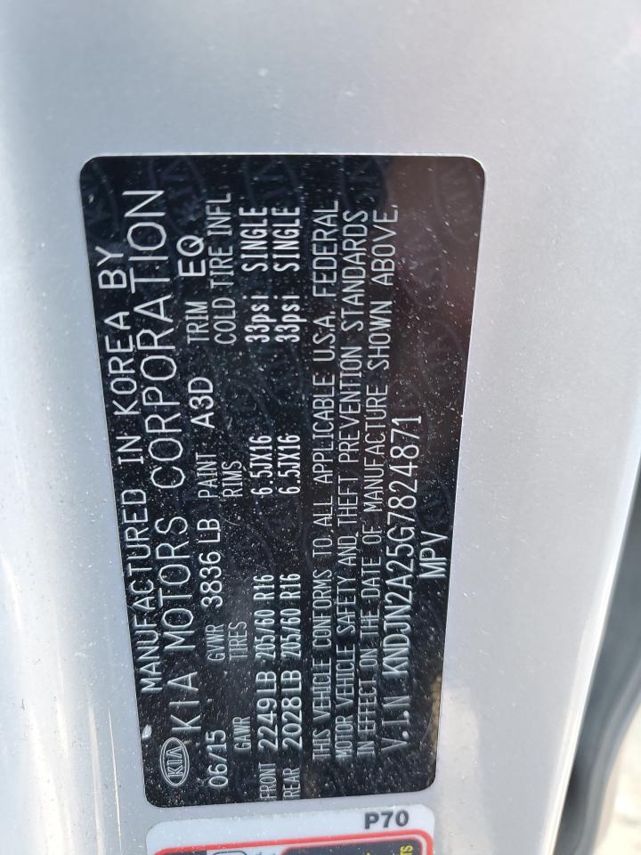 2016 Kia Soul VIN: KNDJN2A25G7824871 Lot: 63801724