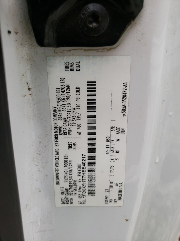 2017 Ford F550 Super Duty VIN: 1FD0X5HT7HEE40217 Lot: 65118314