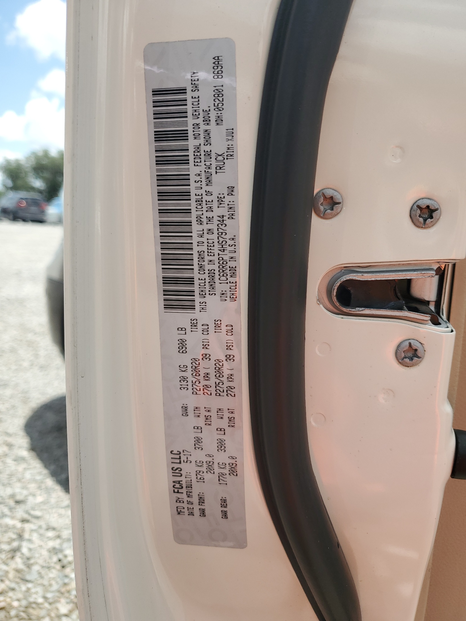 1C6RR6PT4HS797344 2017 Ram 1500 Longhorn