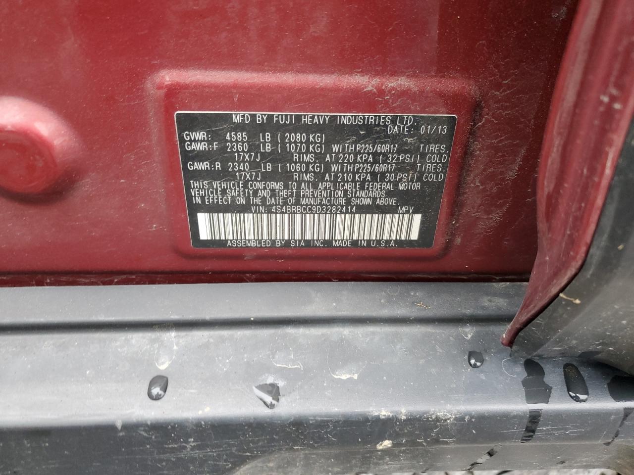 2018 Subaru Outback Touring VIN: 4S4BSETC6J3319338 Lot: 64357764