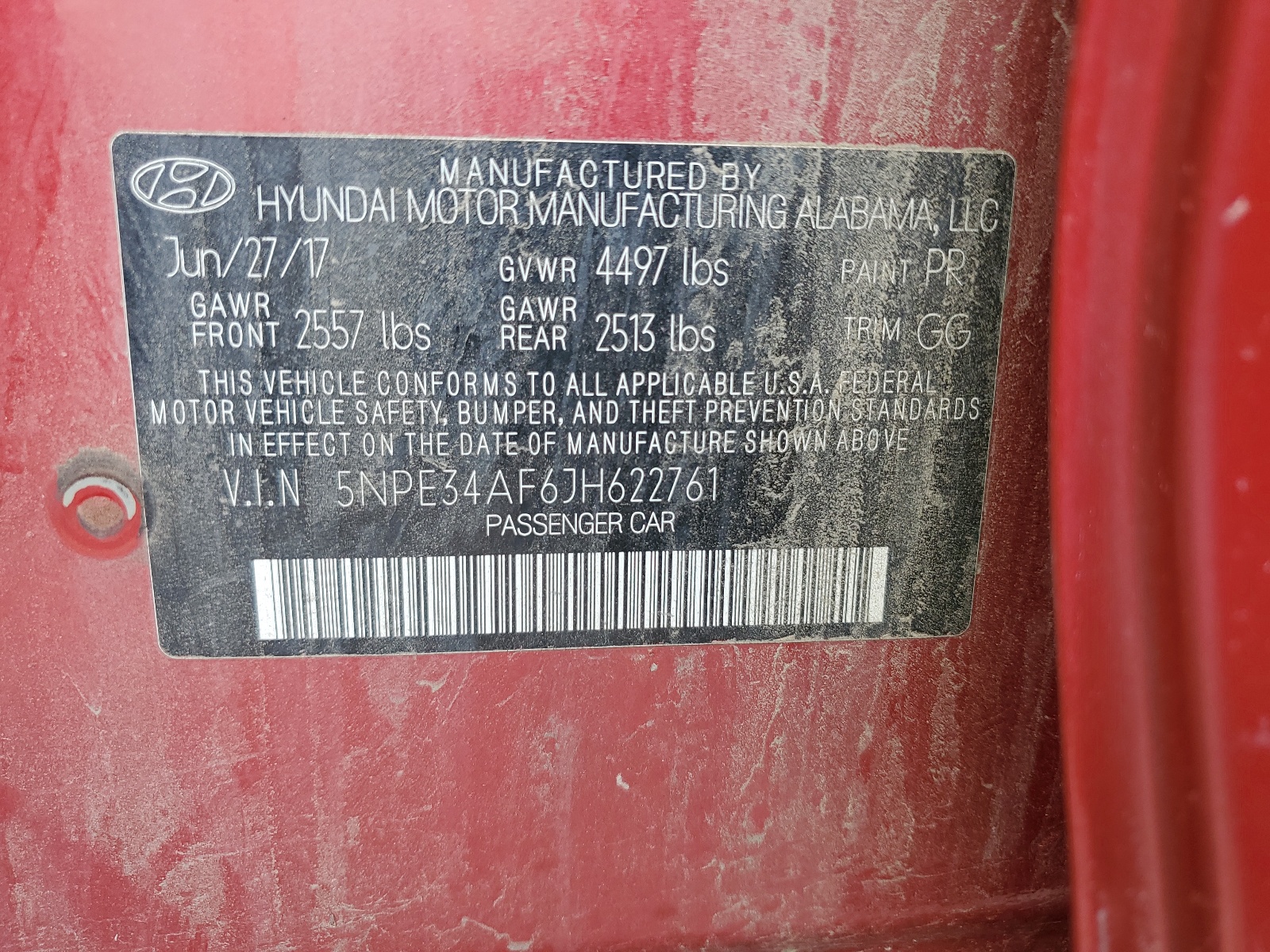 5NPE34AF6JH622761 2018 Hyundai Sonata Sport