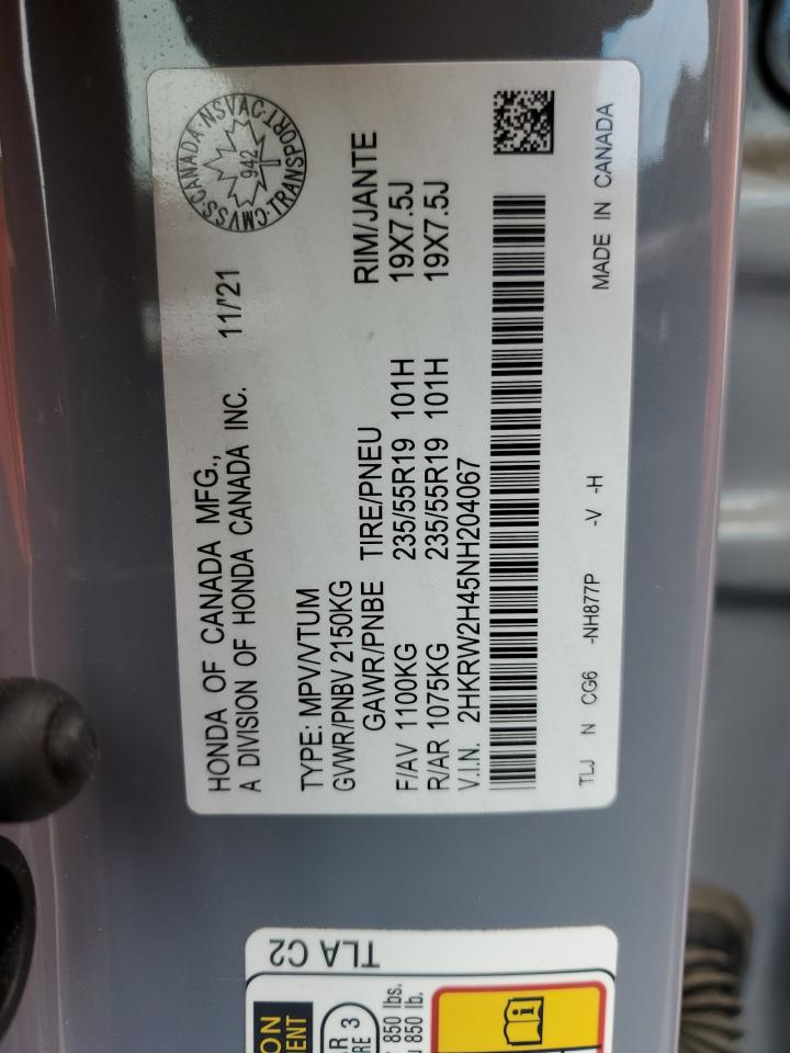 2022 Honda Cr-V Sport VIN: 2HKRW2H45NH204067 Lot: 59713234