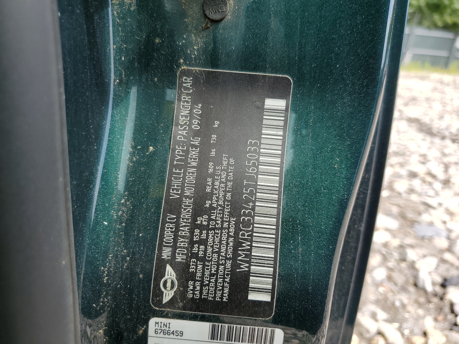 WMWRC33425TJ65033 2005 Mini Cooper