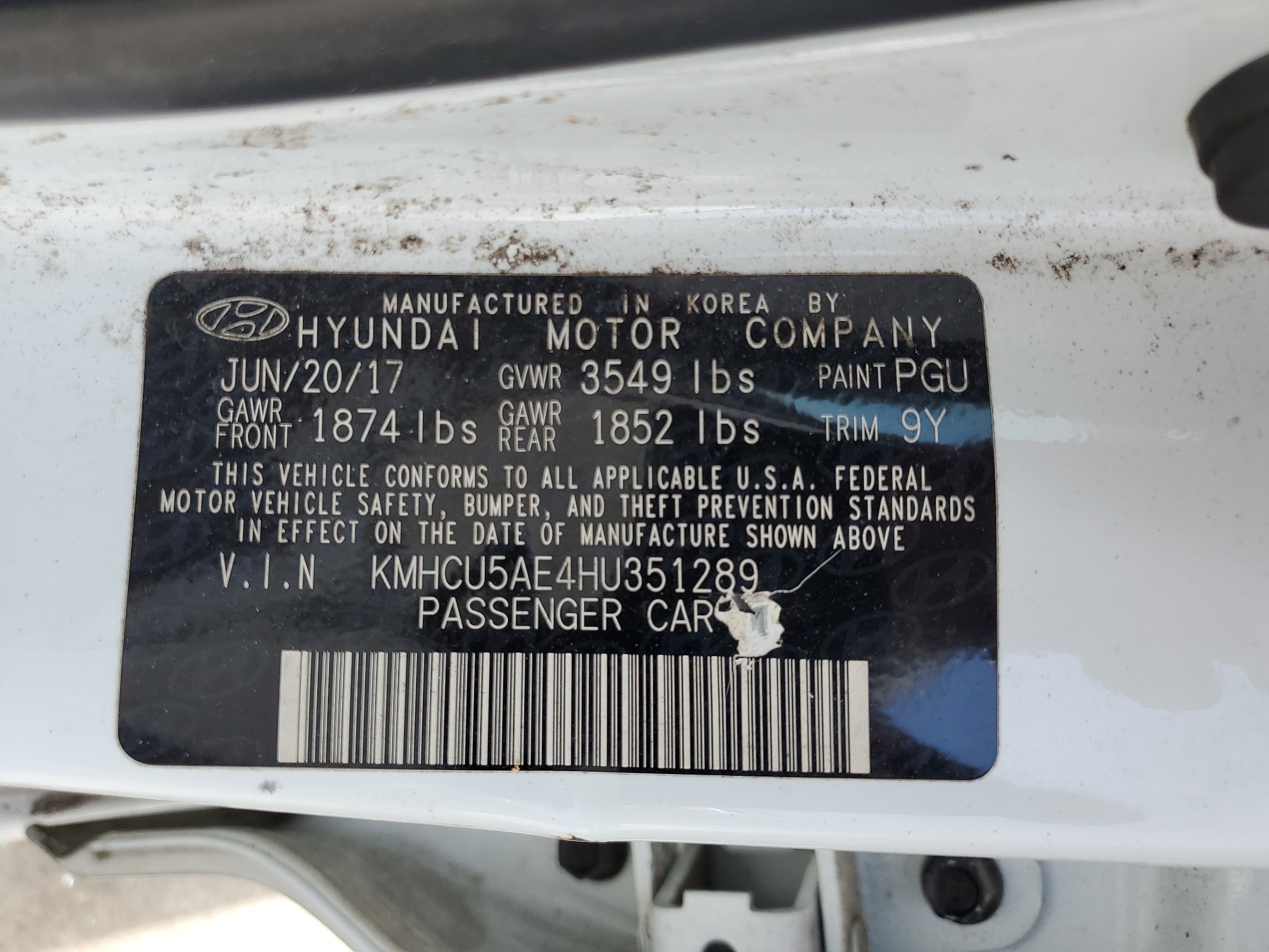 KMHCU5AE4HU351289 2017 Hyundai Accent Sport