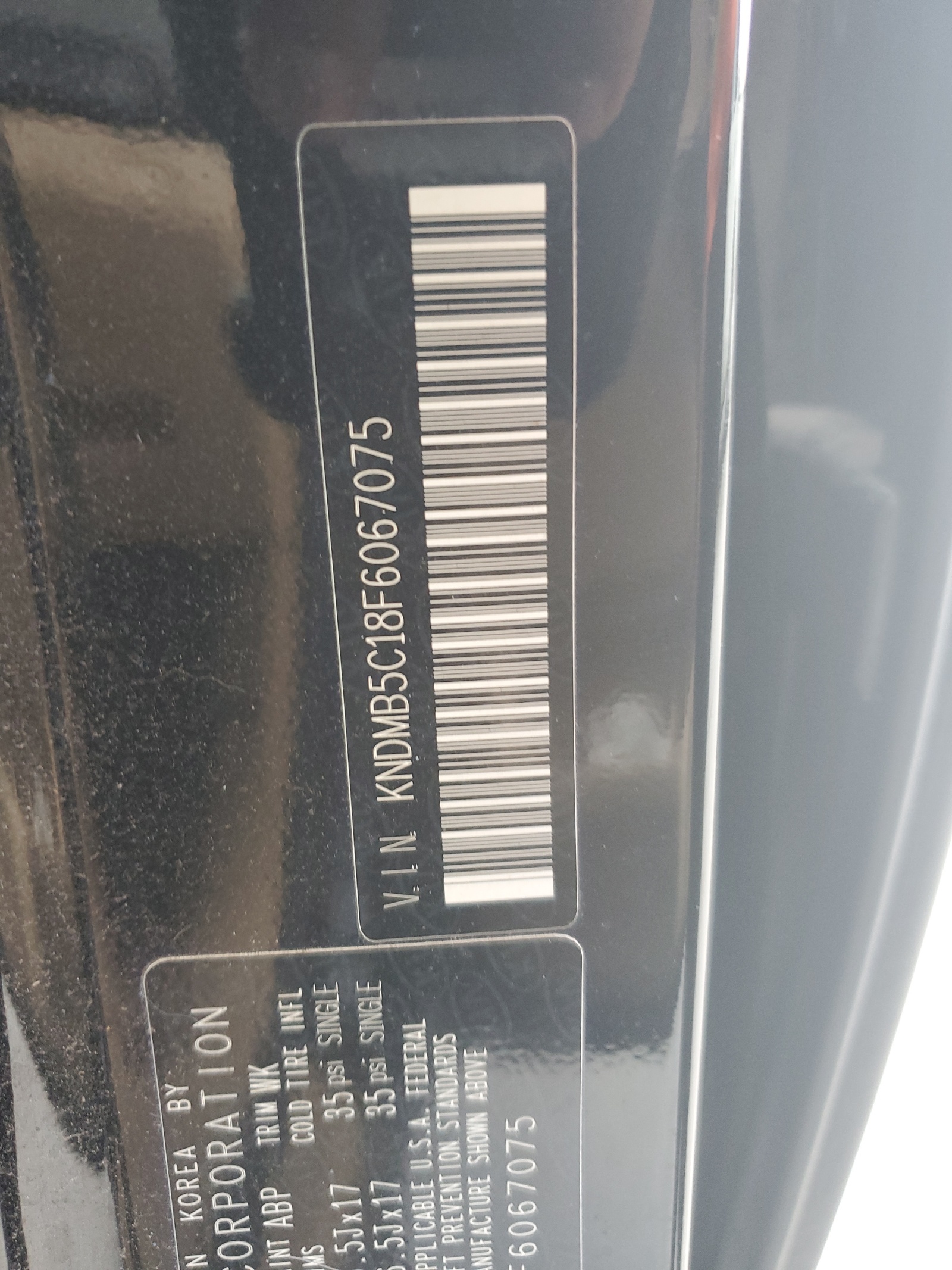 KNDMB5C18F6067075 2015 Kia Sedona Lx