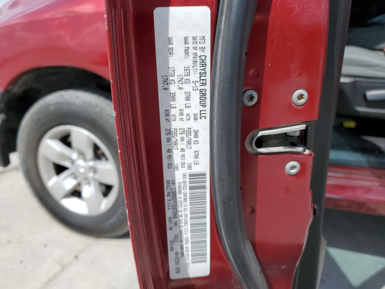 2013 Ram 1500 St VIN: 1C6RR6FP7DS679948 Lot: 65463224