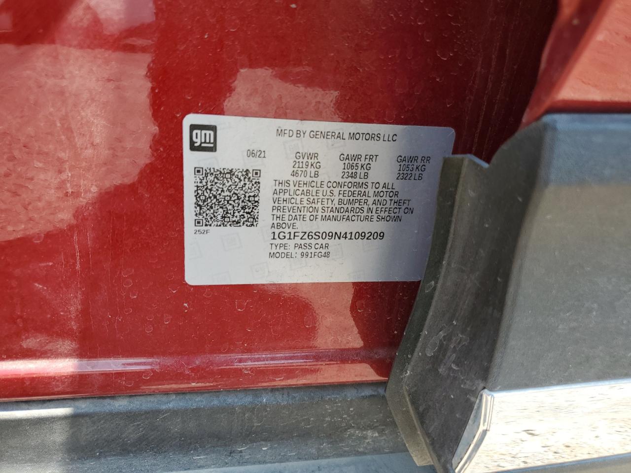 2022 Chevrolet Bolt Euv Premier VIN: 1G1FZ6S09N4109209 Lot: 64191644