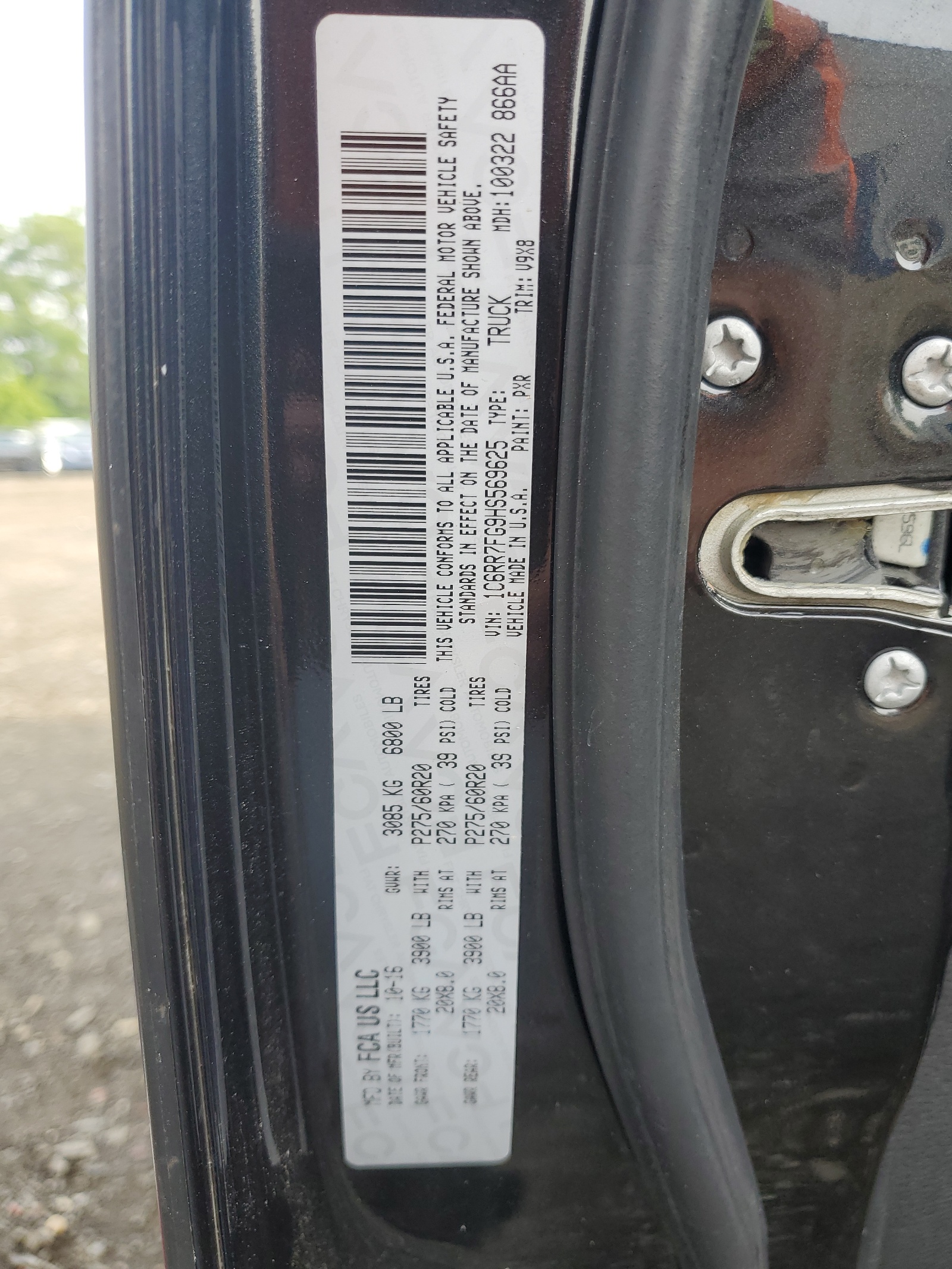 1C6RR7FG9HS569625 2017 Ram 1500 St