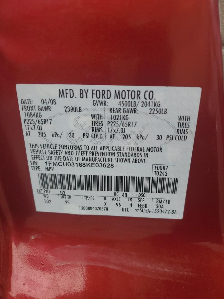 1FMCU03188KE03628 2008 Ford Escape Xlt