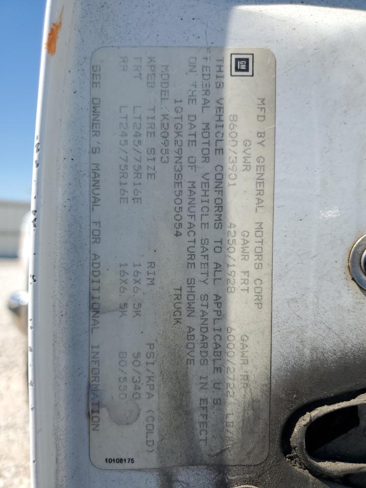 1995 GMC Sierra K2500 VIN: 1GTGK29N3SE505054 Lot: 62065154