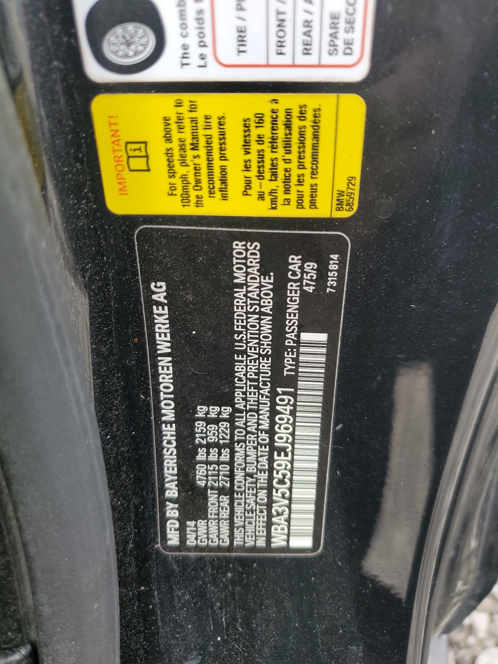 WBA3V5C59EJ969491 2014 BMW 428 I