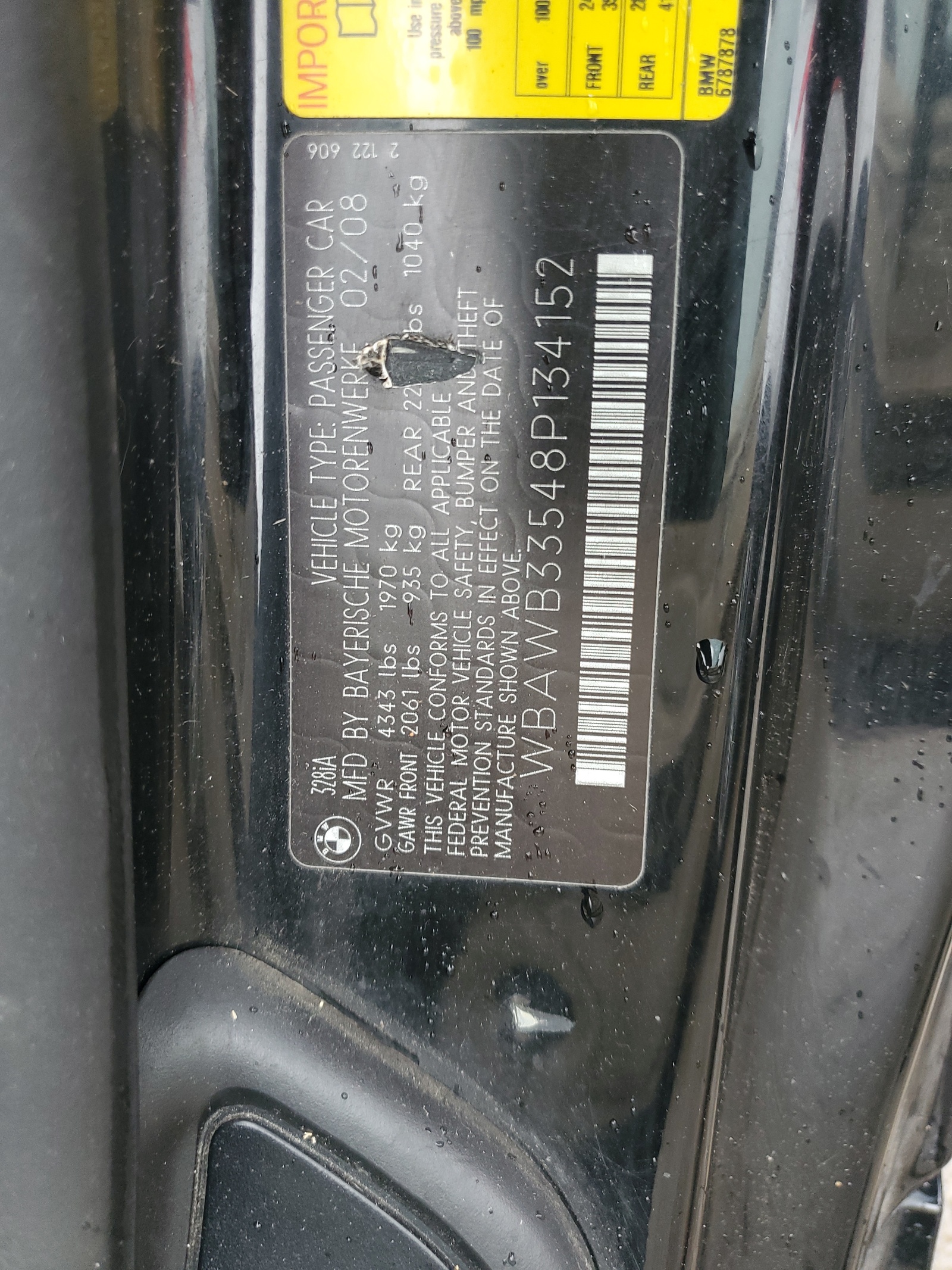 WBAWB33548P134152 2008 BMW 328 I