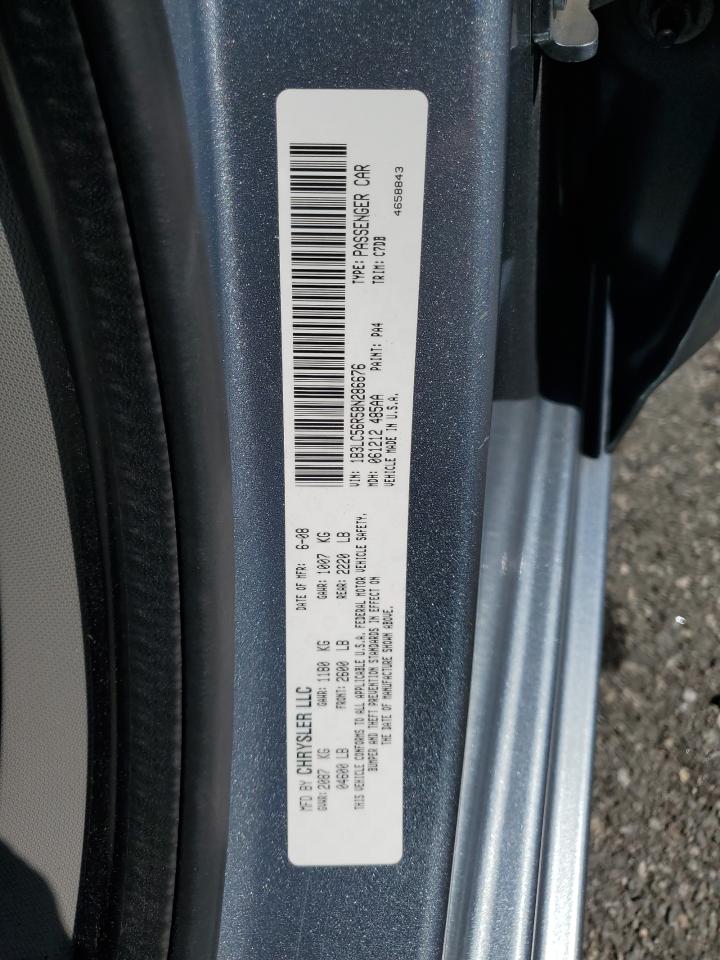 2008 Dodge Avenger Sxt VIN: 1B3LC56R58N286676 Lot: 60899104